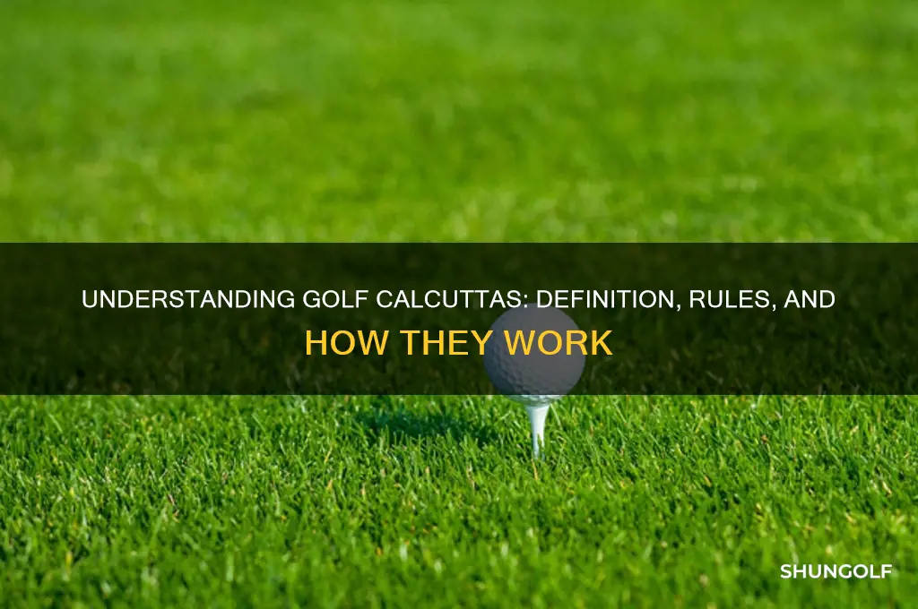 what is the definition of a golf calcutta