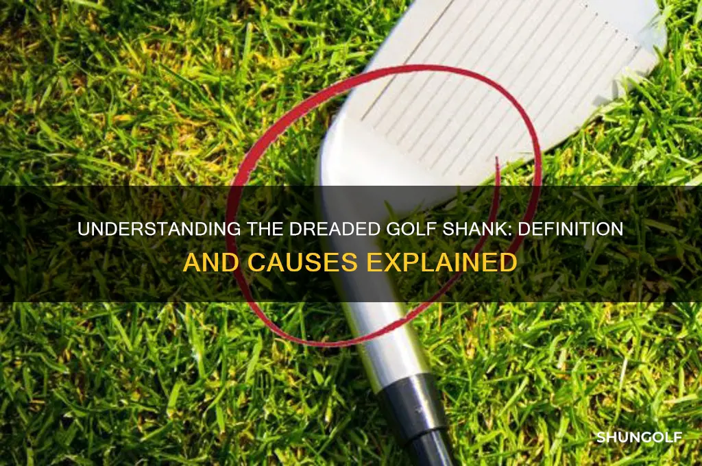 what is the definition of a golf shank