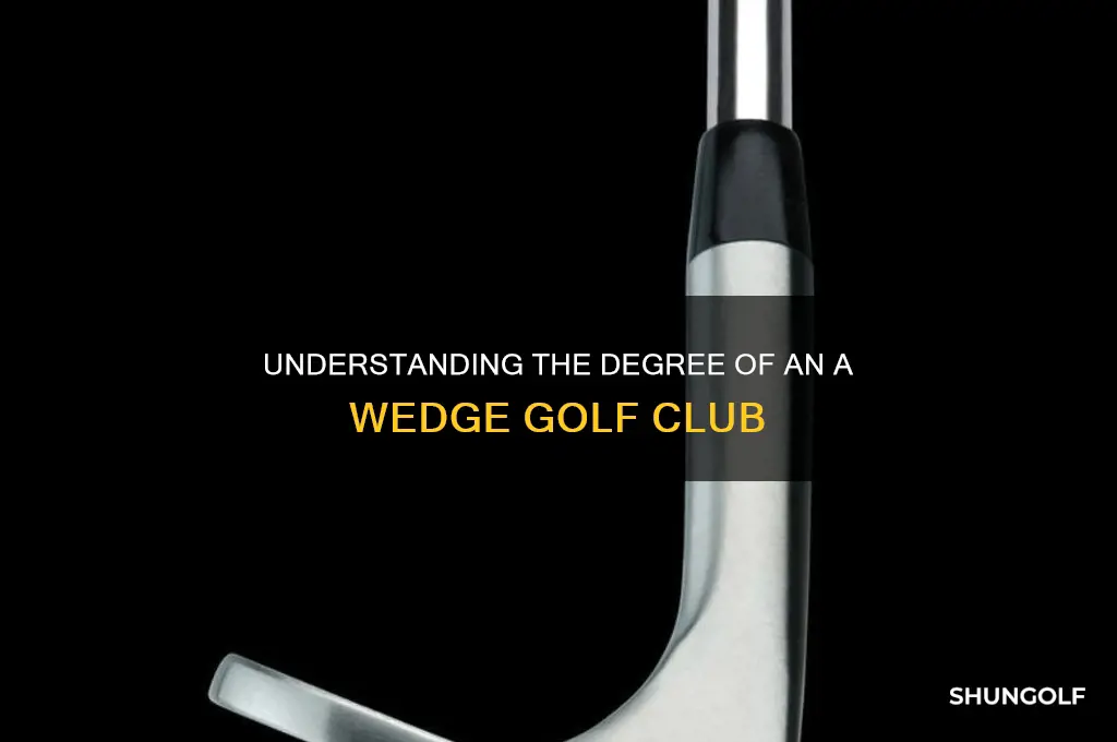 what is the degree of an a wedge golf club