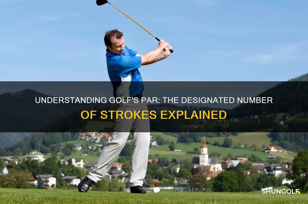 what is the designated number of strokes called in golf