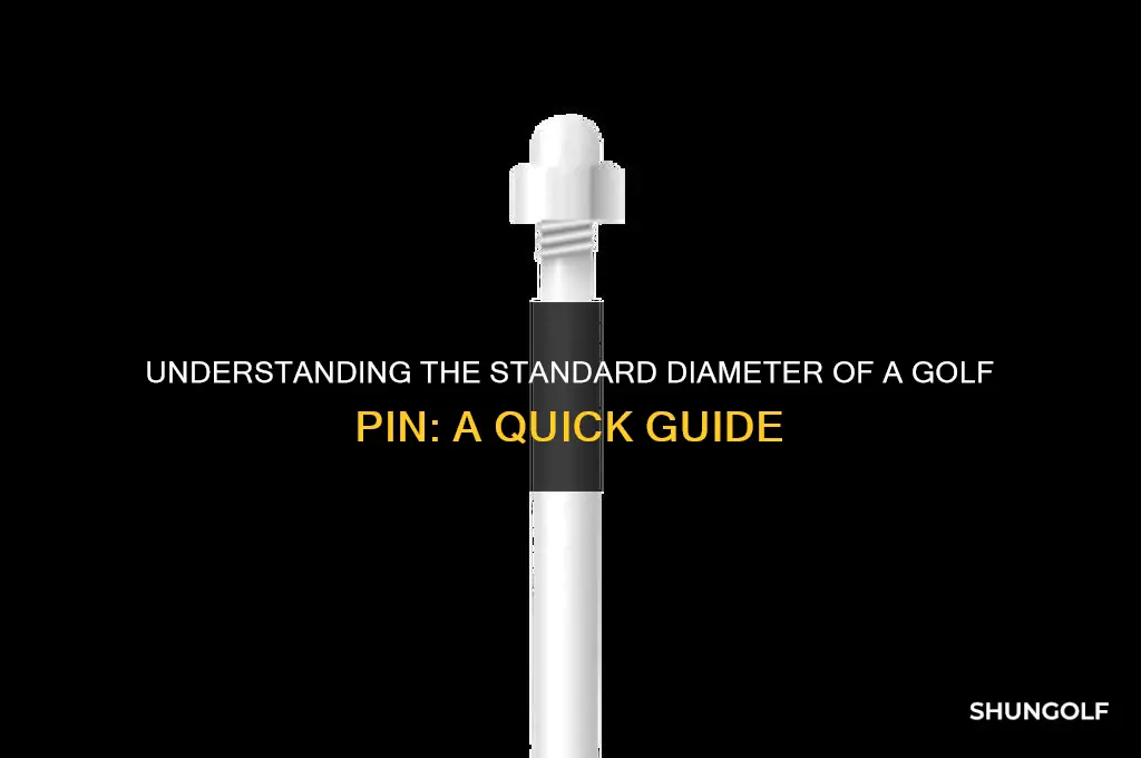 what is the diameter of a golf pin