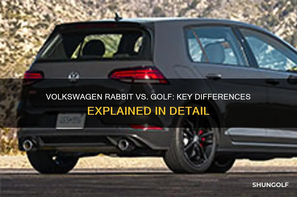 what is the difference between a volkswagen rabbit and golf