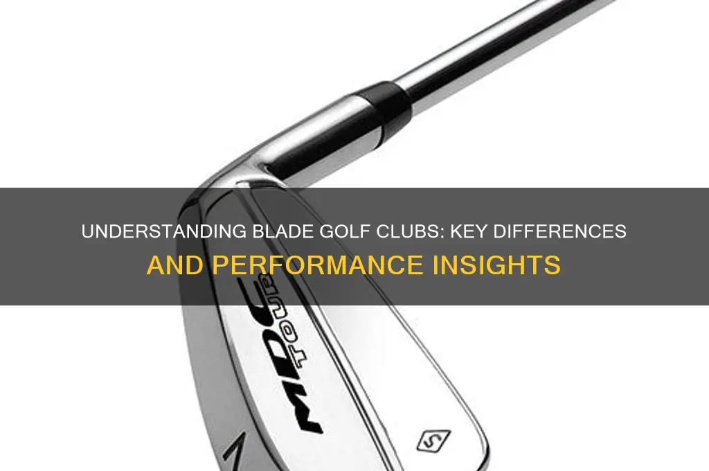 what is the difference between blade golf clubs