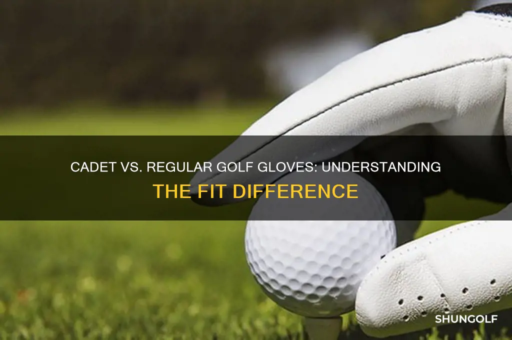 what is the difference between cadet and regular golf glove