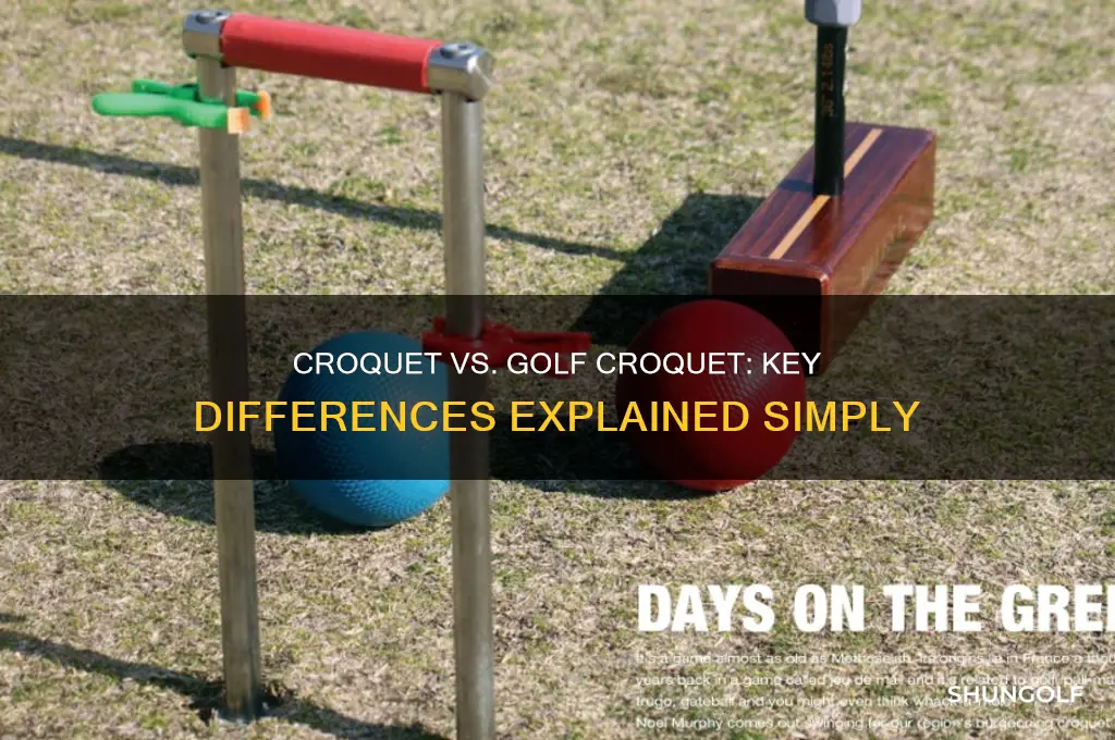 what is the difference between croquet and golf croquet