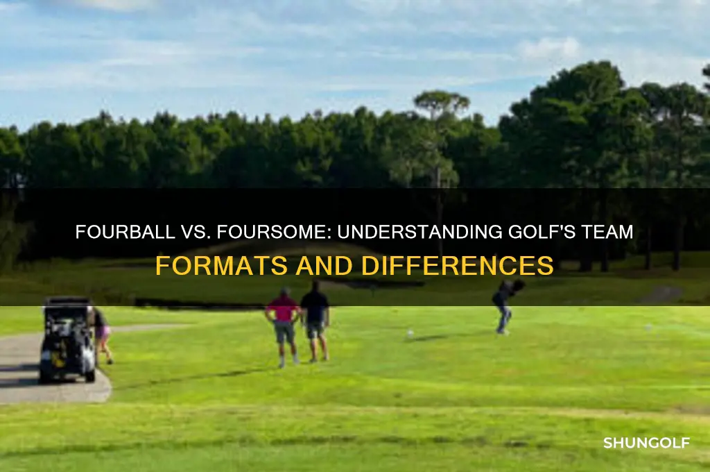 what is the difference between fourball and foursome in golf