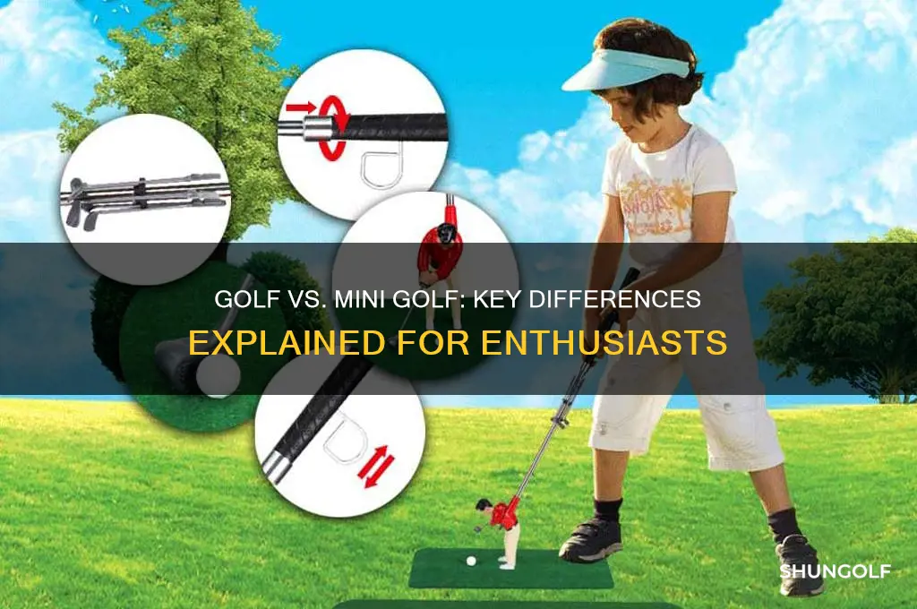 what is the difference between golf and mini golf