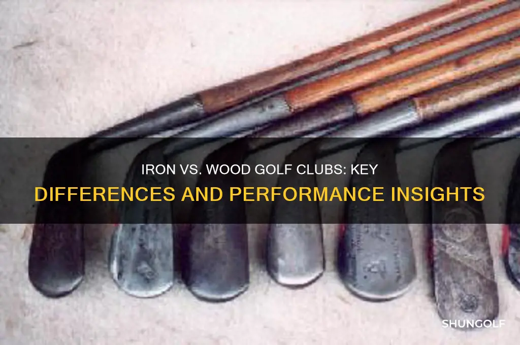 what is the difference between iron and wood golf clubs