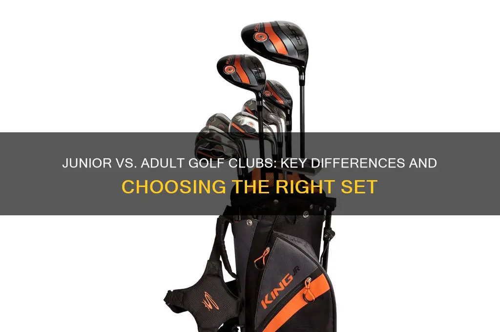 what is the difference between junior and adult golf clubs
