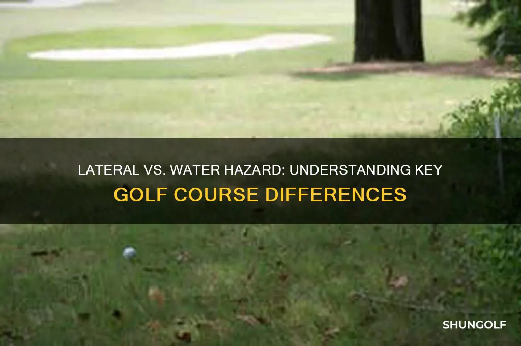 what is the difference between lateral and water hazard golf