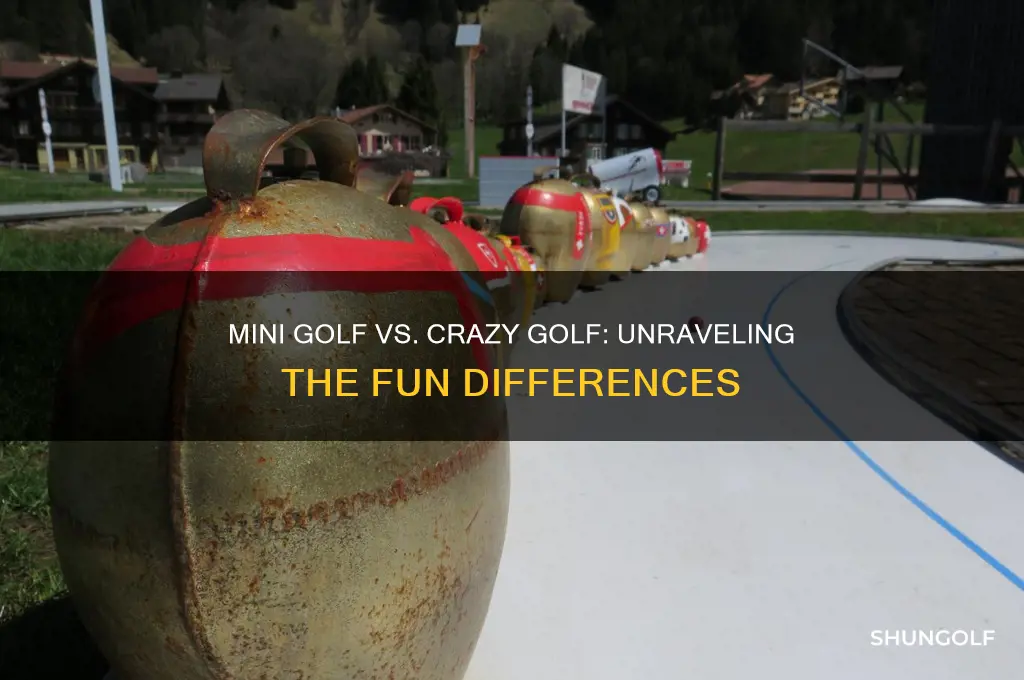 what is the difference between mini golf and crazy golf