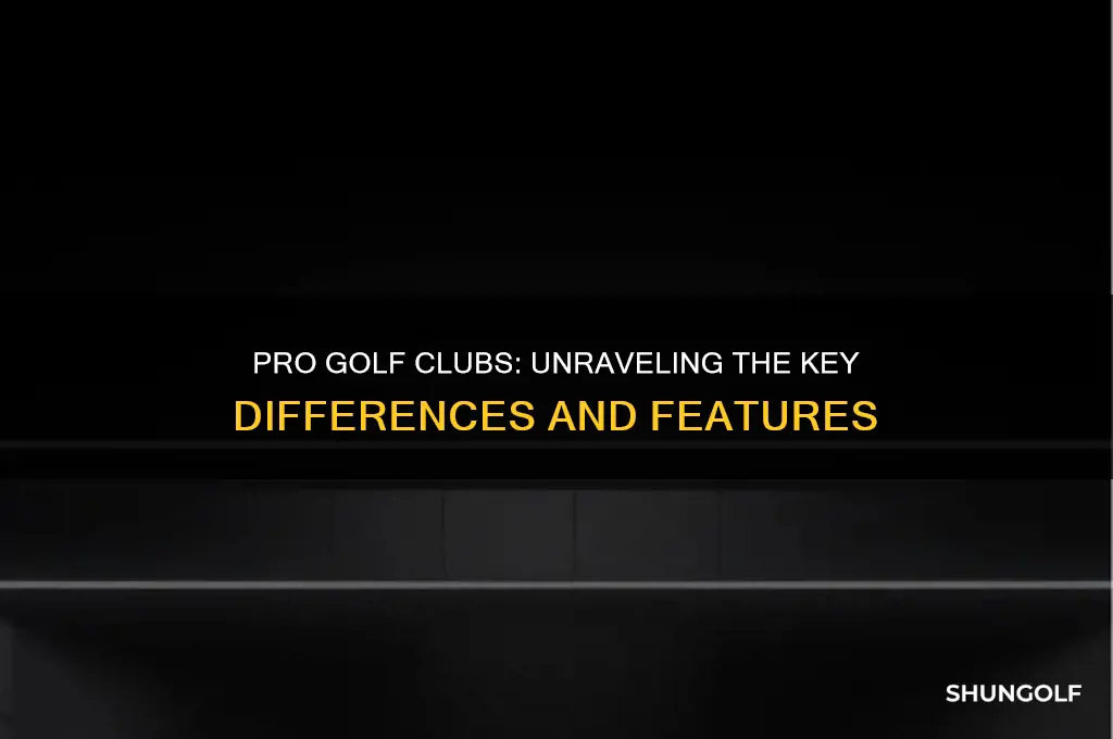 what is the difference between pro golf clubs