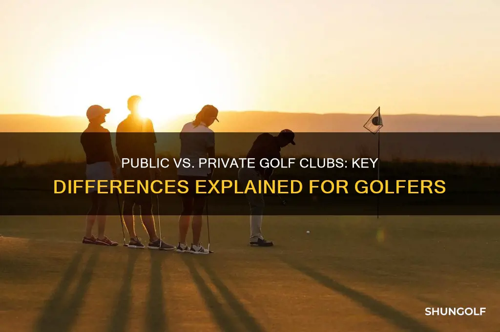 what is the difference between public and private golf club