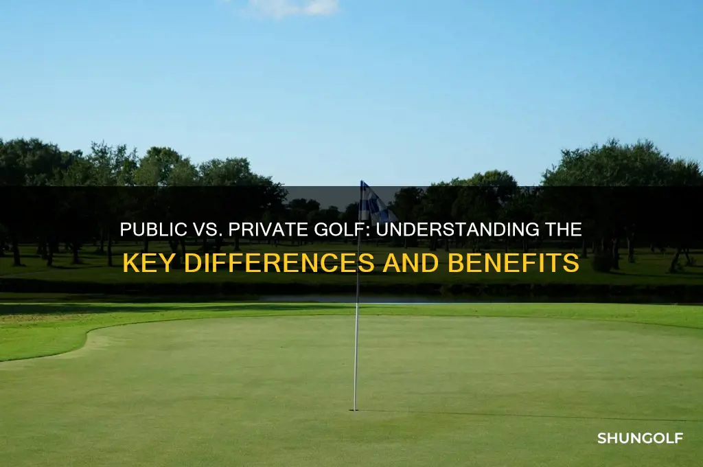 what is the difference between public and private golf