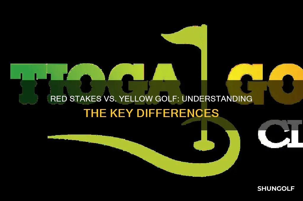 what is the difference between red stakes and yellow golf