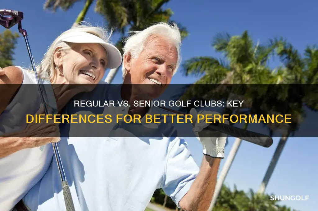 what is the difference between regular and senior golf clubs