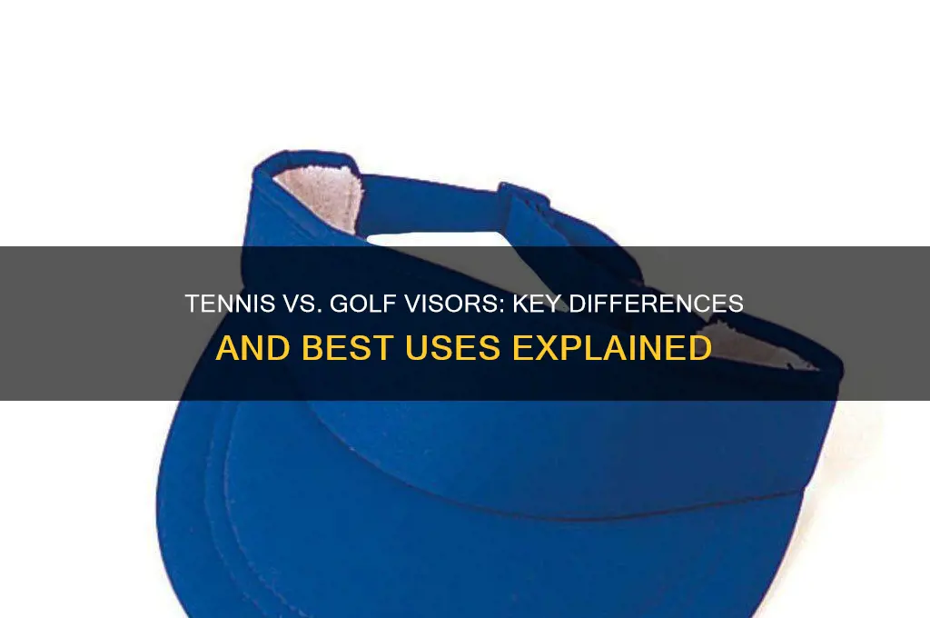 what is the difference between tennis visors and golf visors