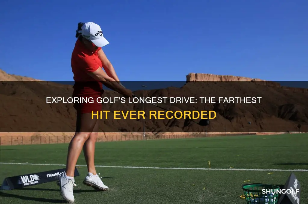 what is the farthest hit in golf