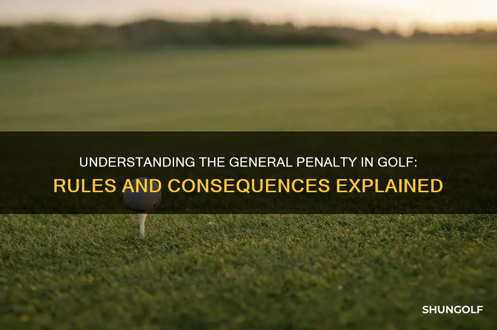 what is the general penalty in golf