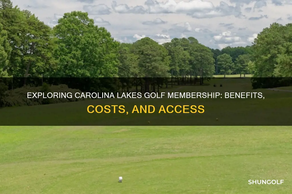 what is the golf membership for carolina lakes