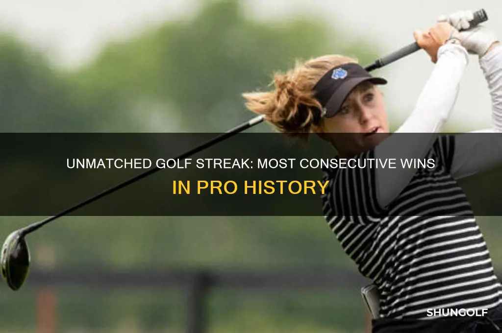 what is the golf record for wins in a row