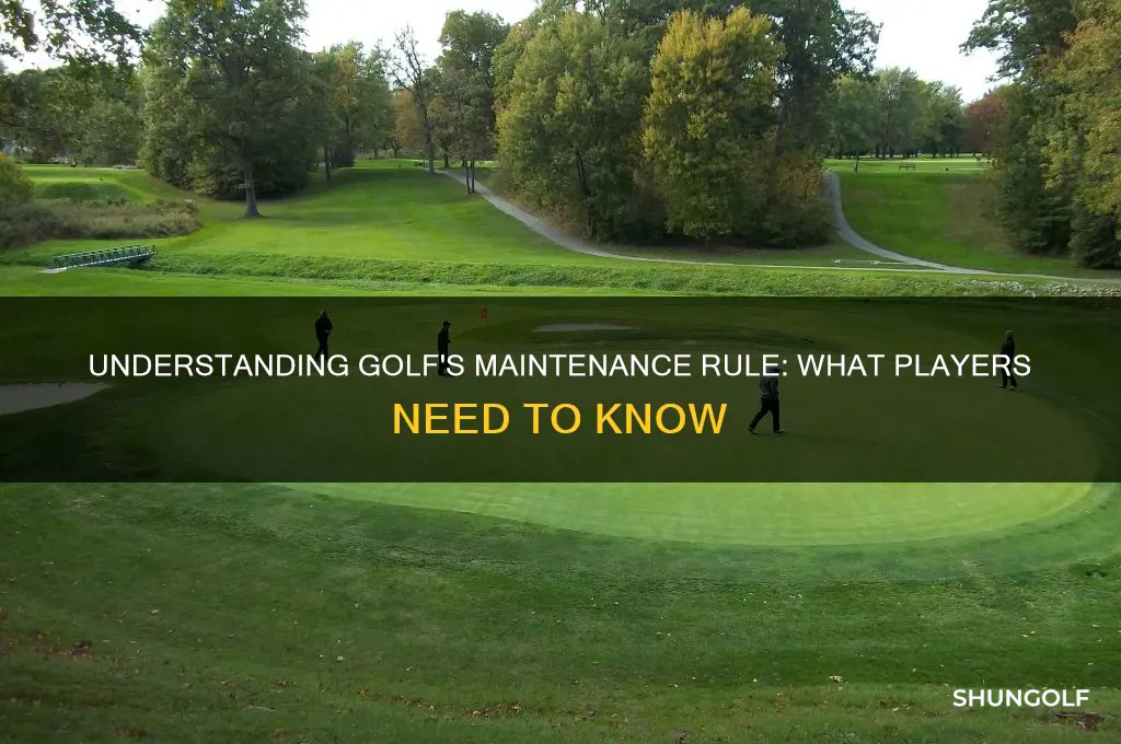 what is the golf rule about maintenance
