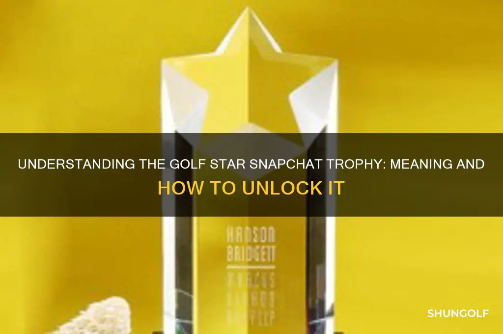 what is the golf star on snapchat