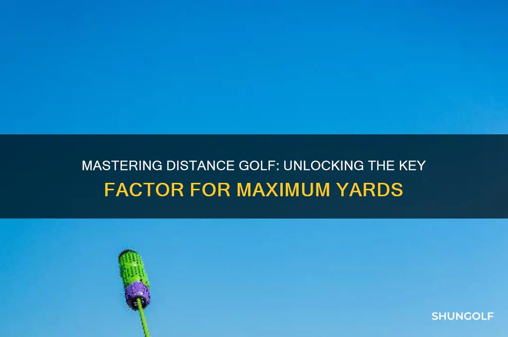 what is the greatest factor in distance golf