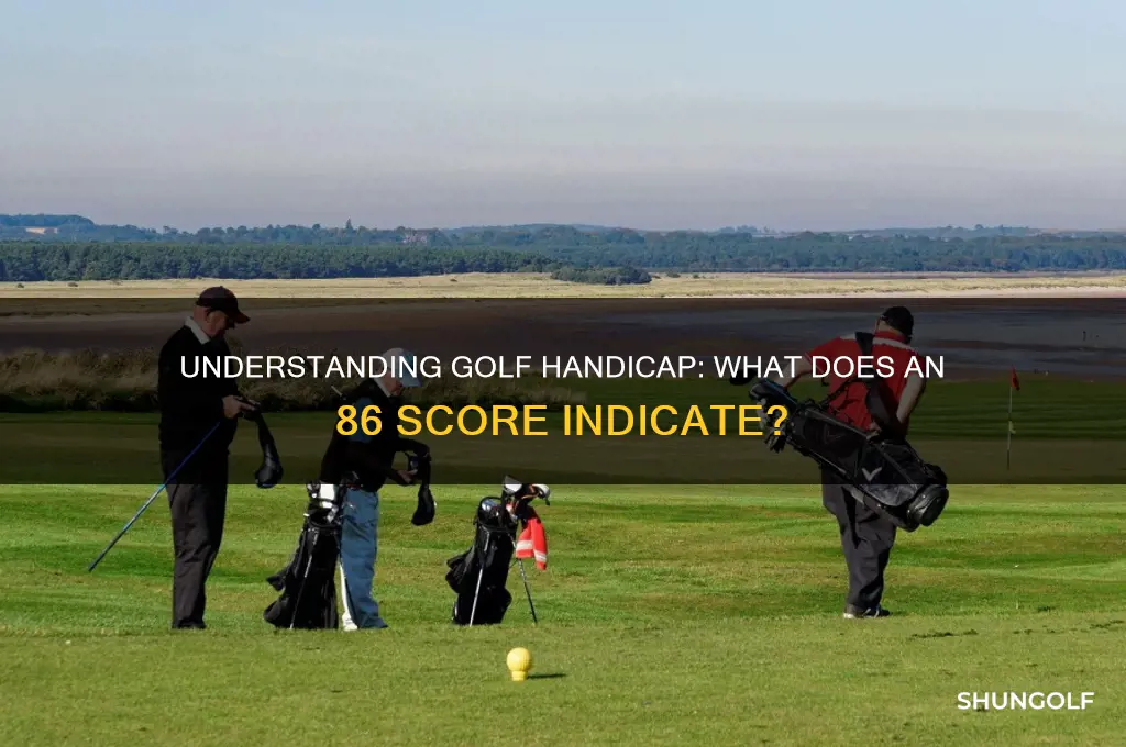 what is the handicap of a golfer scoring 86