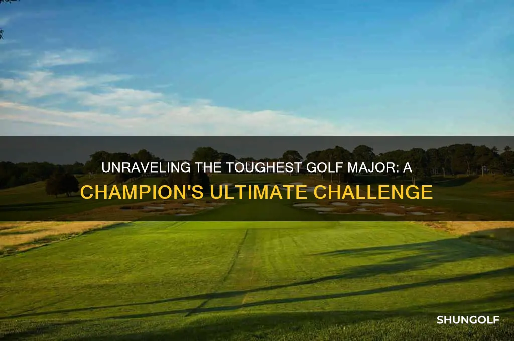 what is the hardest golf major to win