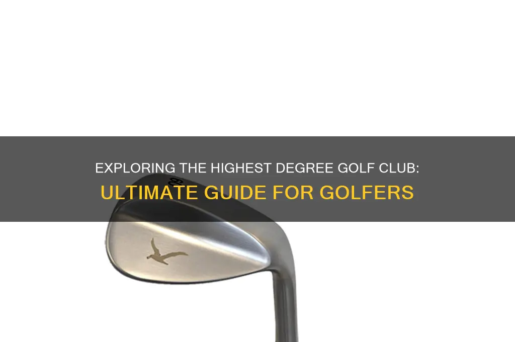 what is the highest degree golf club