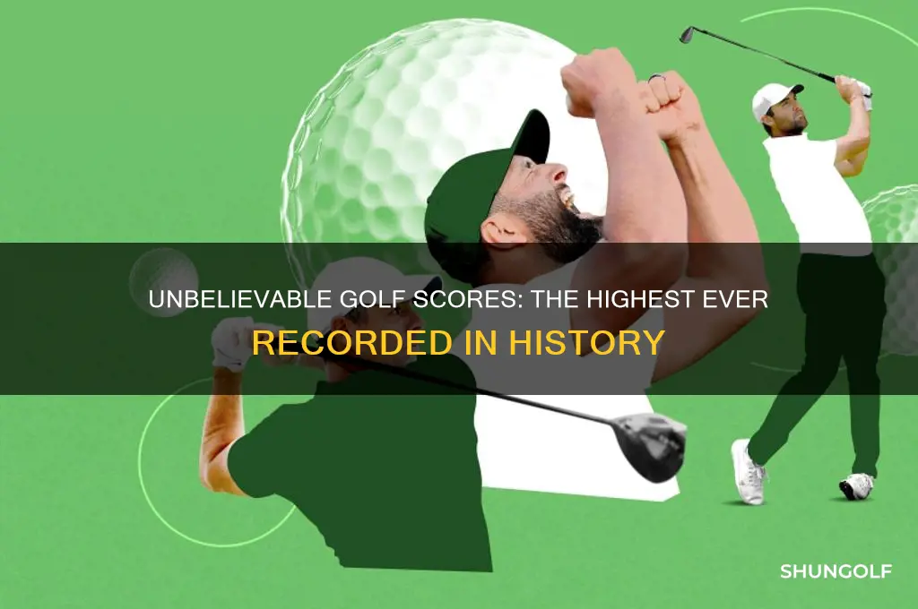what is the highest golf score ever recorded