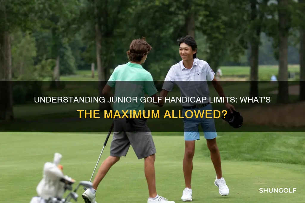 what is the highest handicap in golf for juniors