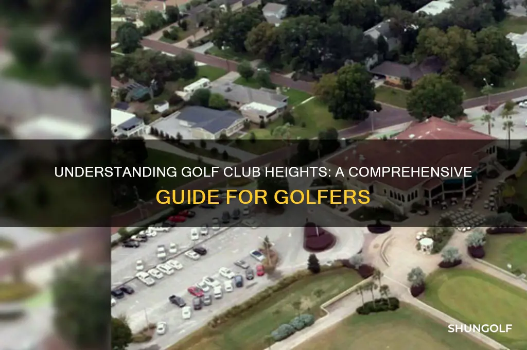 what is the hight of golf clubs