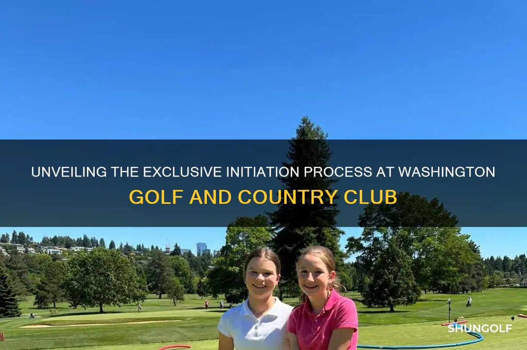 what is the initiation at washington golf and country club