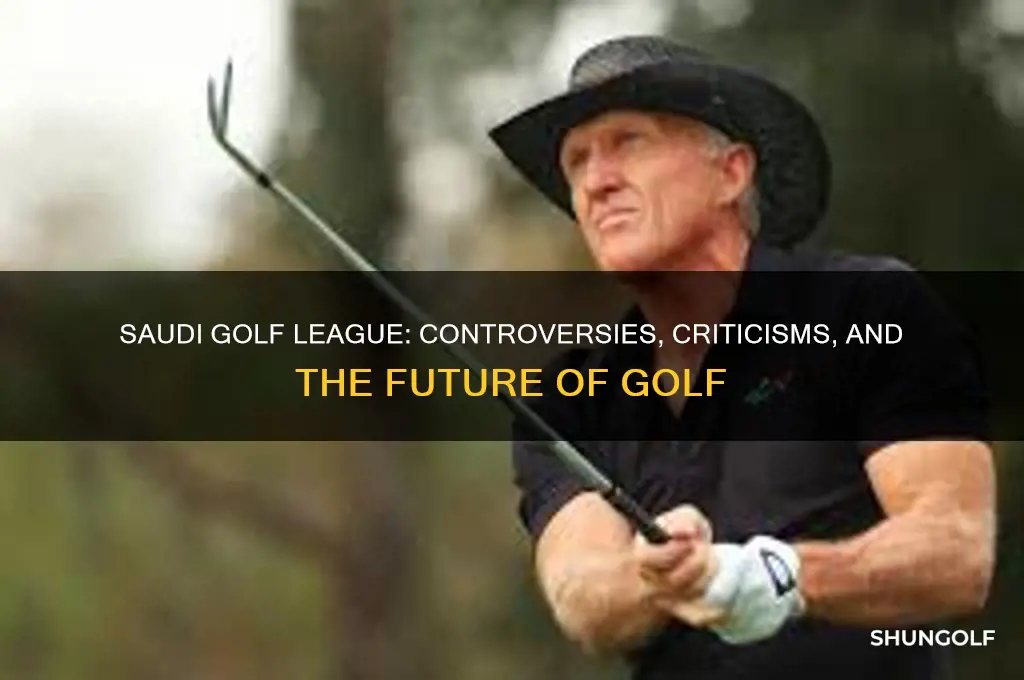 what is the issue with the saudi golf league