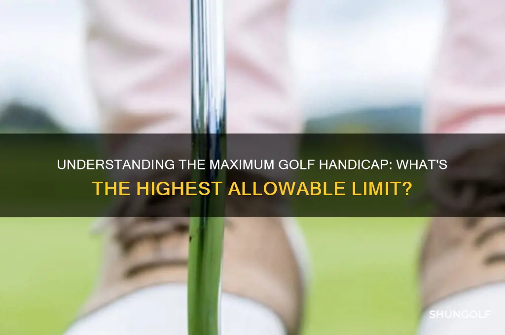 what is the largest golf handicap