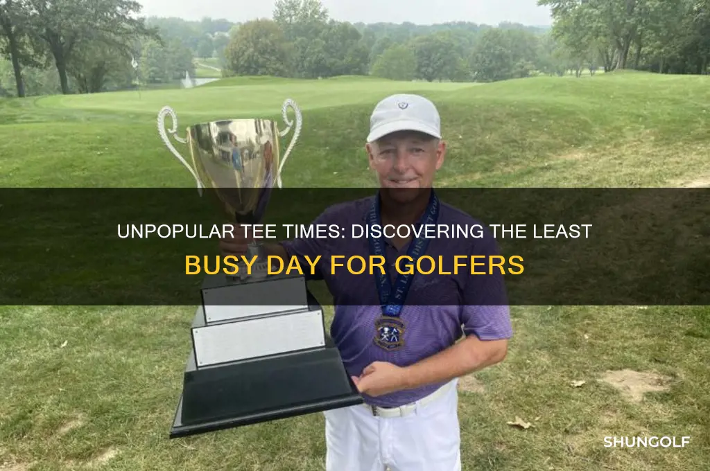 what is the least popular day for golf