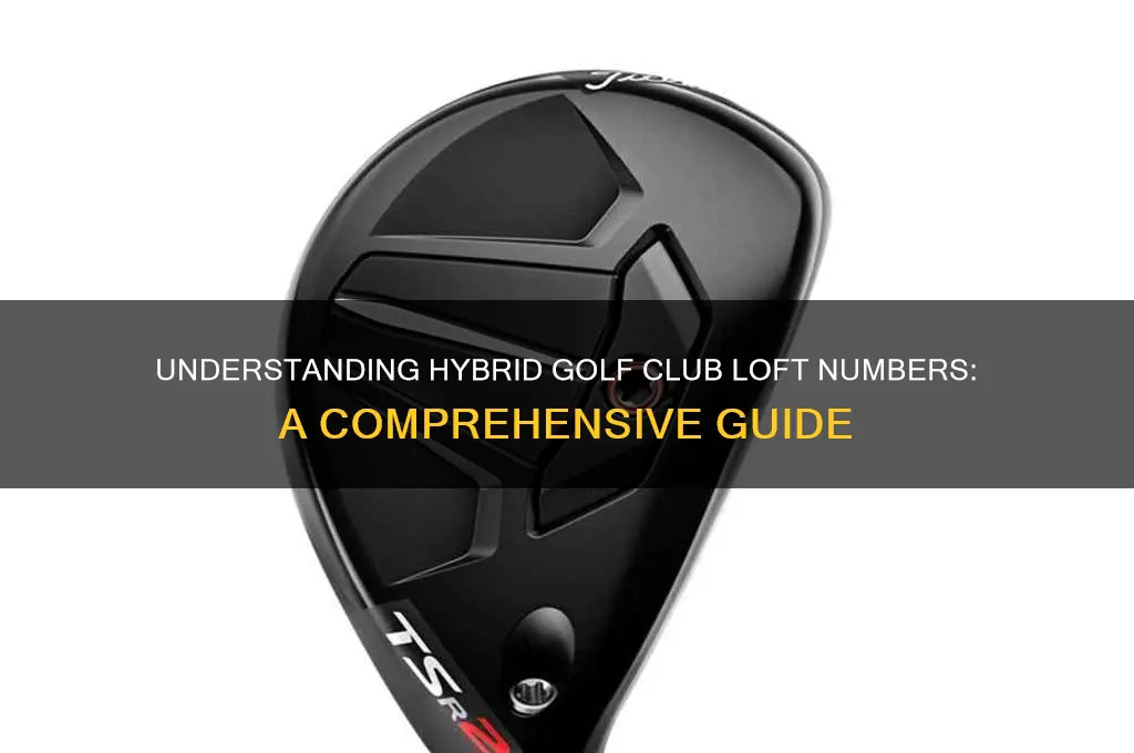 what is the loft number on a hybrid golf club
