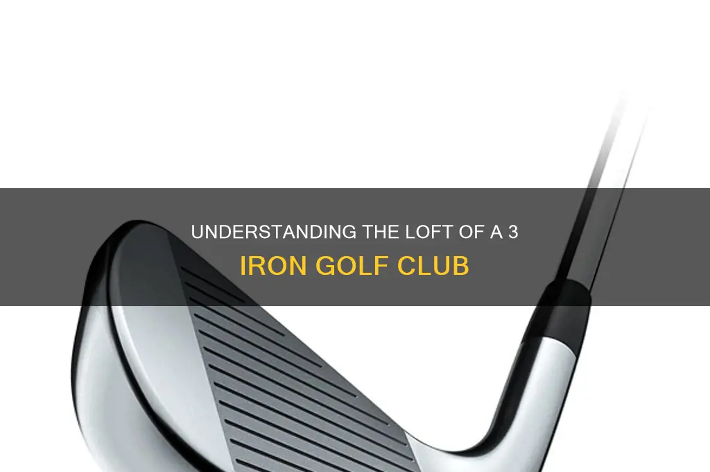 what is the loft of a 3 iron golf club