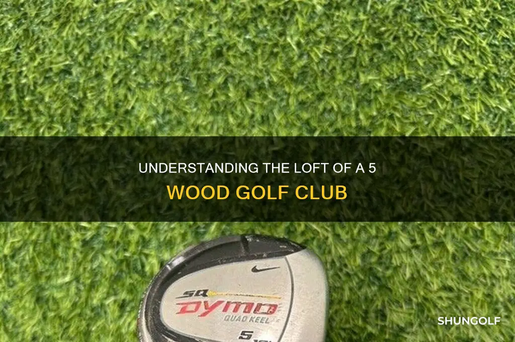 what is the loft of a 5 wood golf club