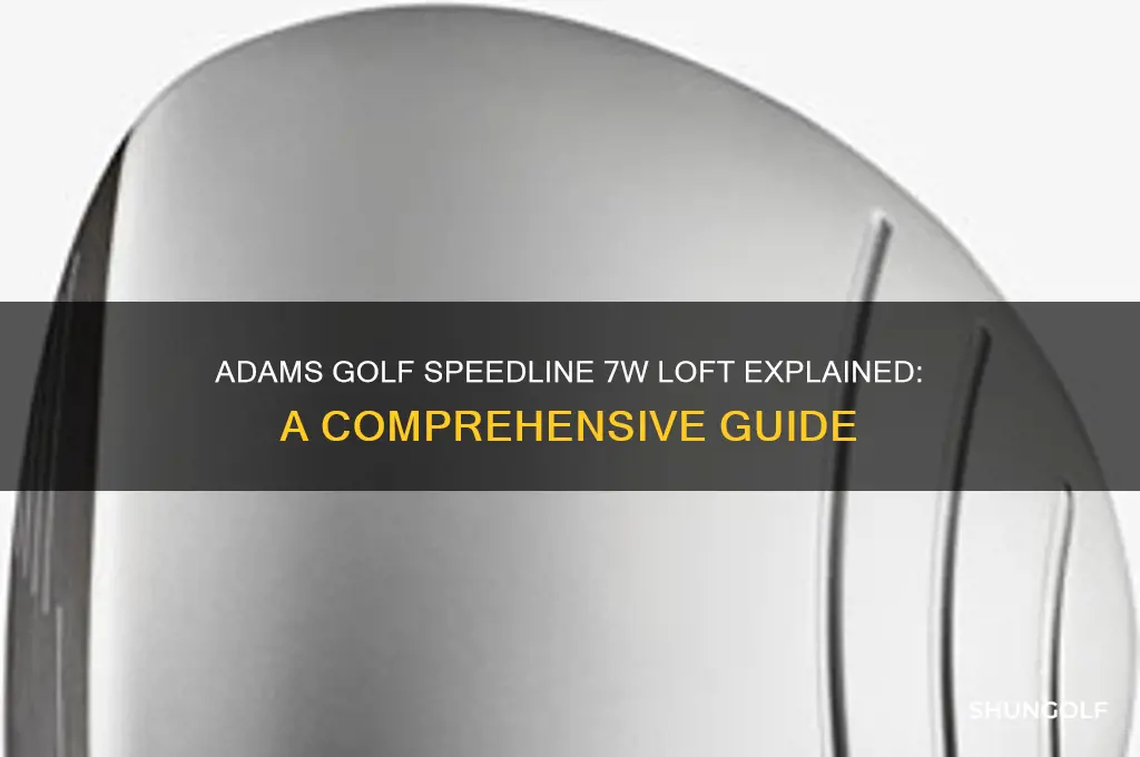 what is the loft of the adams golf speedline 7w