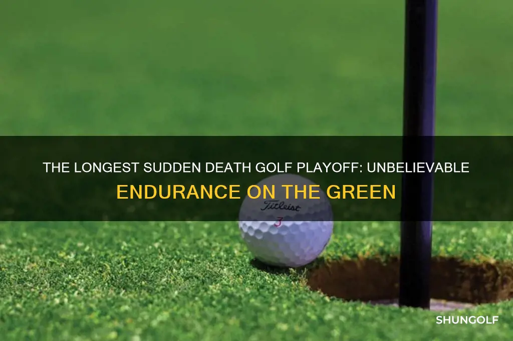 what is the longest sudden death playoff in golf