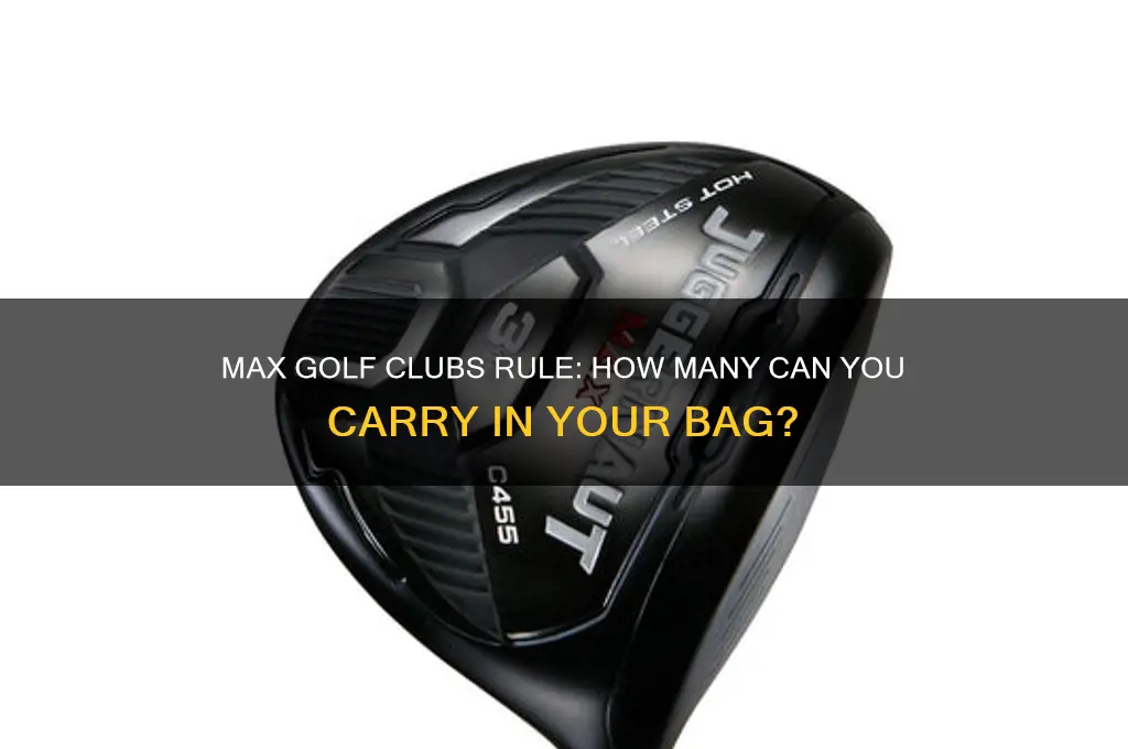 what is the max number of golf clubs allowed