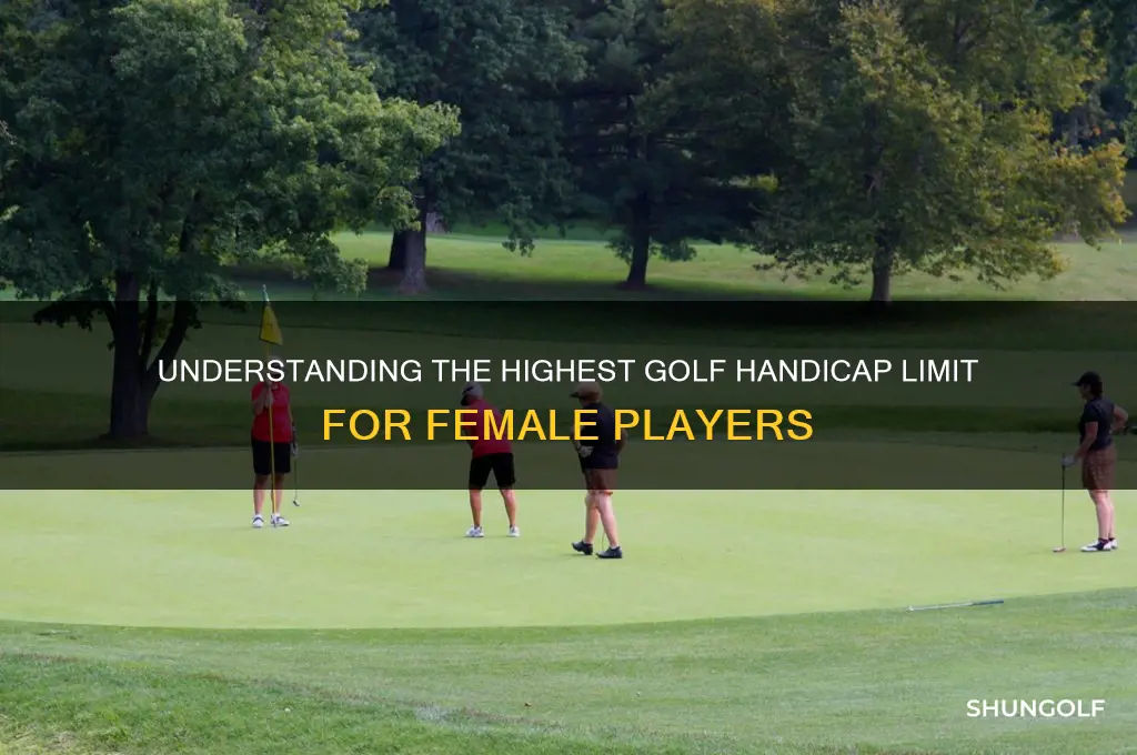 what is the maximum golf handicap for a woman