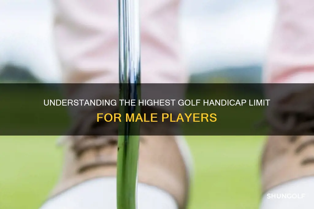 what is the maximum golf handicap for men