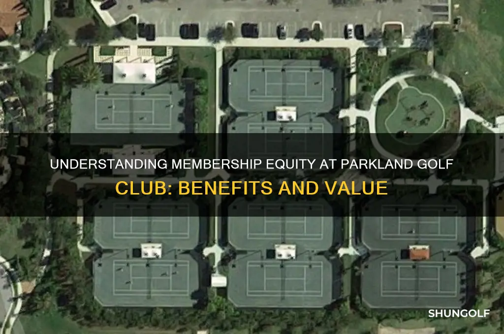 what is the membership equity in the parkland golf club