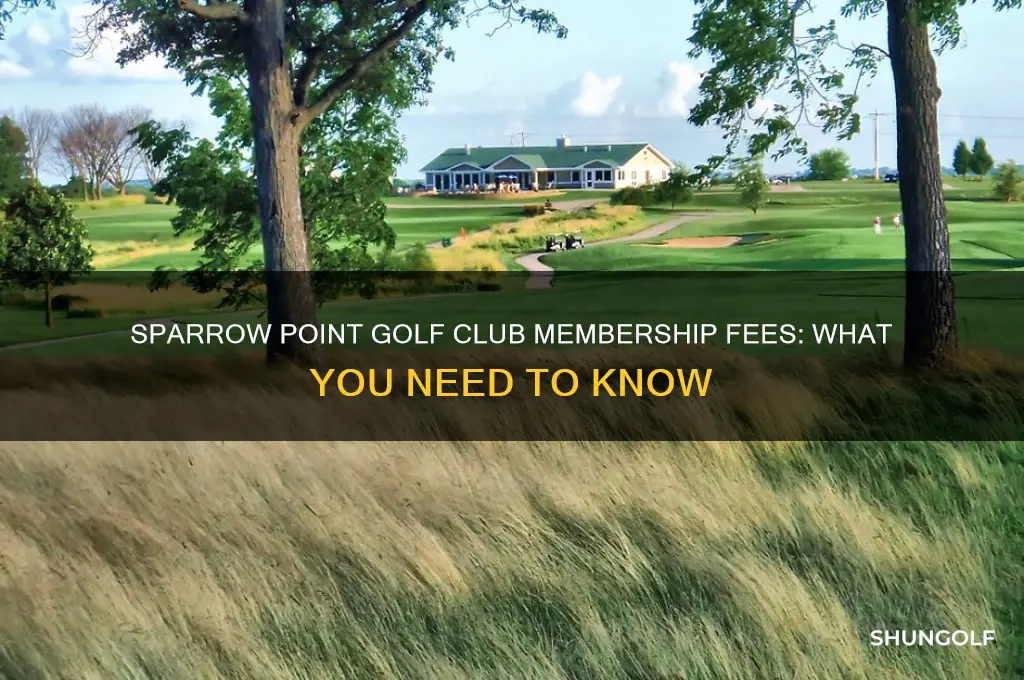 what is the membership fees for sparrow point golf club