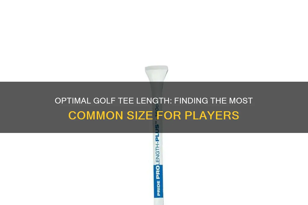 what is the most common golf tee length