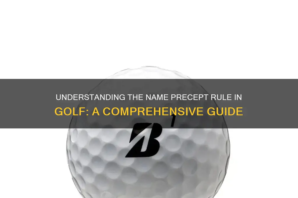 what is the name precept in golf